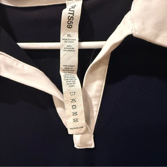 Splits59 Navy Top with White Collar - Picture 2 of 6